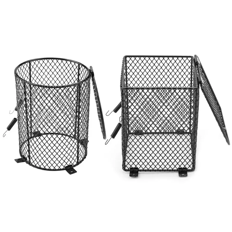 Crawler feeding box parrot sugar glider protective net, can be opened, round, thin square, fine grid lampshade