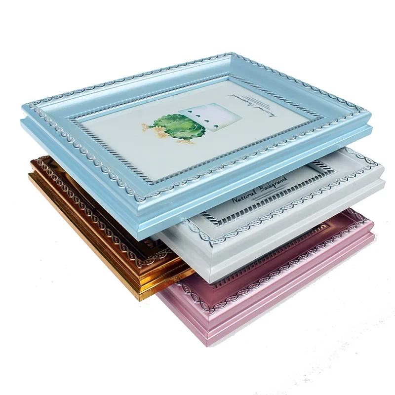 Marco de fotos nórdico dorado, rosa, azul cielo, blanco brillante, 4 aberturas, 8 aberturas, 20 pulgadas, para colgar en la pared