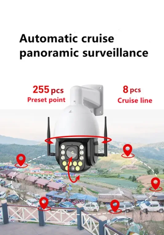 

On Sale IP66 Outdoor Waterproof 360° Network 8MP Two Way Audio CCTV Dome HD Wifi 40X Optical Zoom Security Camera