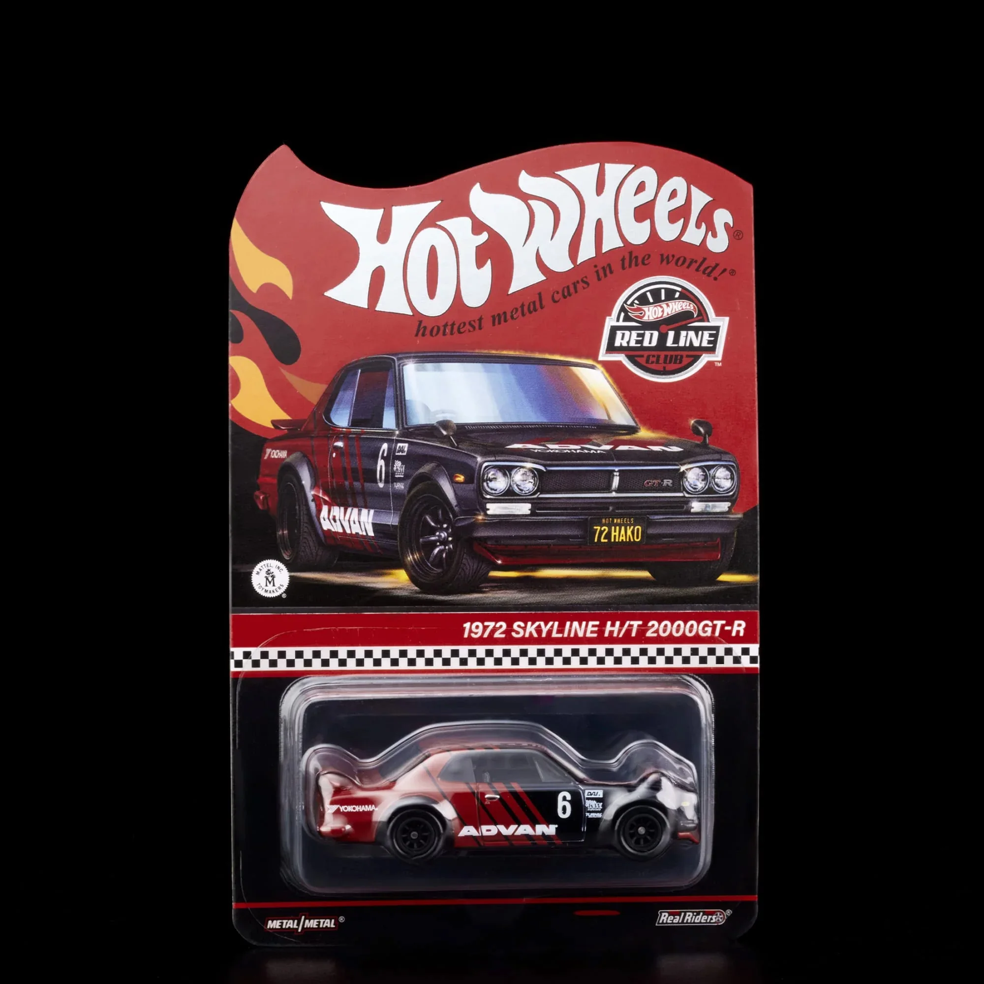 

Hot Wheels 1/64 RLC 1972 Nissan Skyline H/T 2000 GT-R limited collection of die cast alloy trolley model ornaments