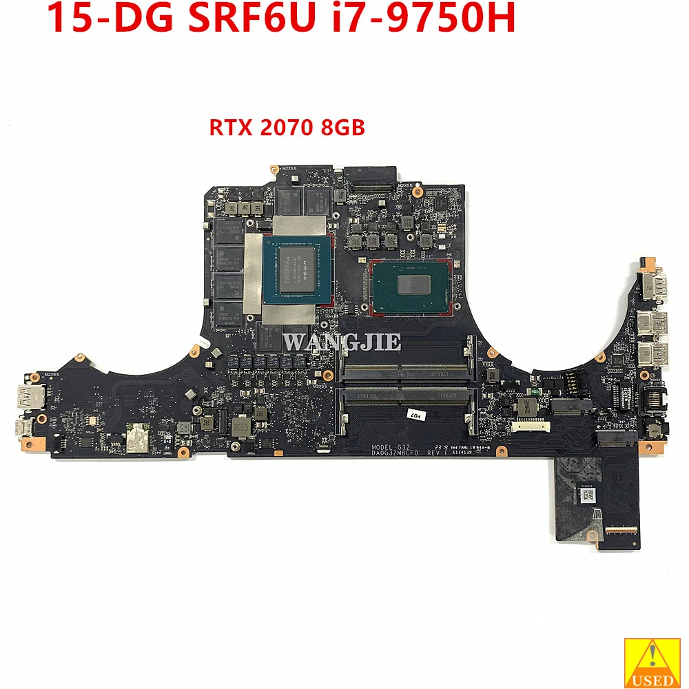 

or HP OMEN X 15-dg0006TX 15-DG Laptop Motherboard DA0G3ZMBCF0 SRF6U i7-9750H +RTX 2070 8GB GPU 100% Working