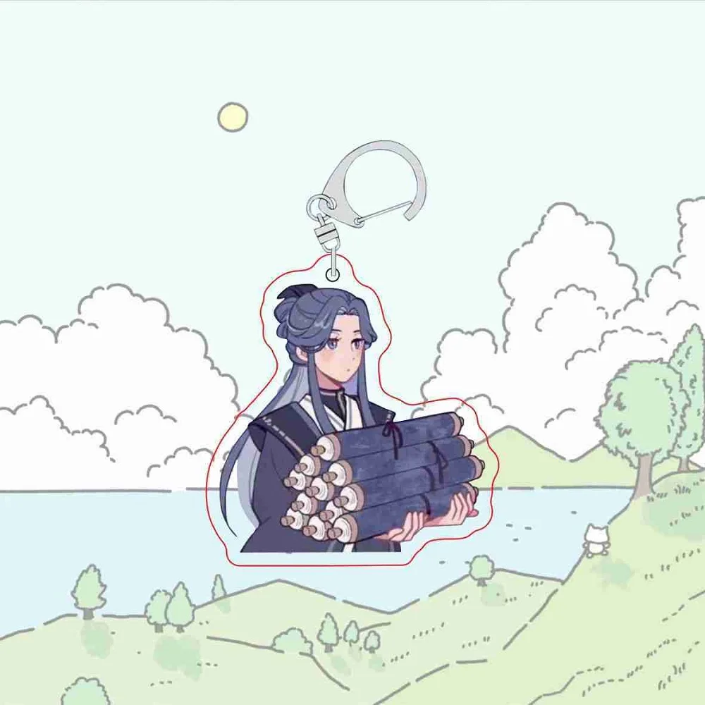 Hot Cute Anime Tian Guan Ci Fu Keychain Character Hua Cheng Xie Lian Cute  Cartoon Keyring Heaven Official’s Blessing Series