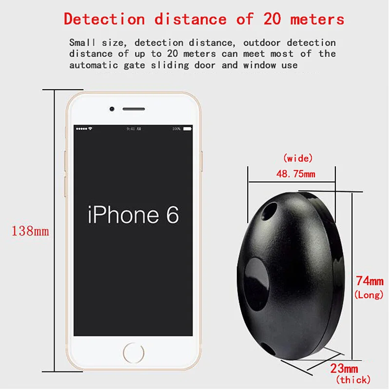 2PCS Infrared Safety Beam Sonser Photocells Automatic 12 24VDC/AC Gate Door Garage Shutter Barrier Sensor Photocells Automatic