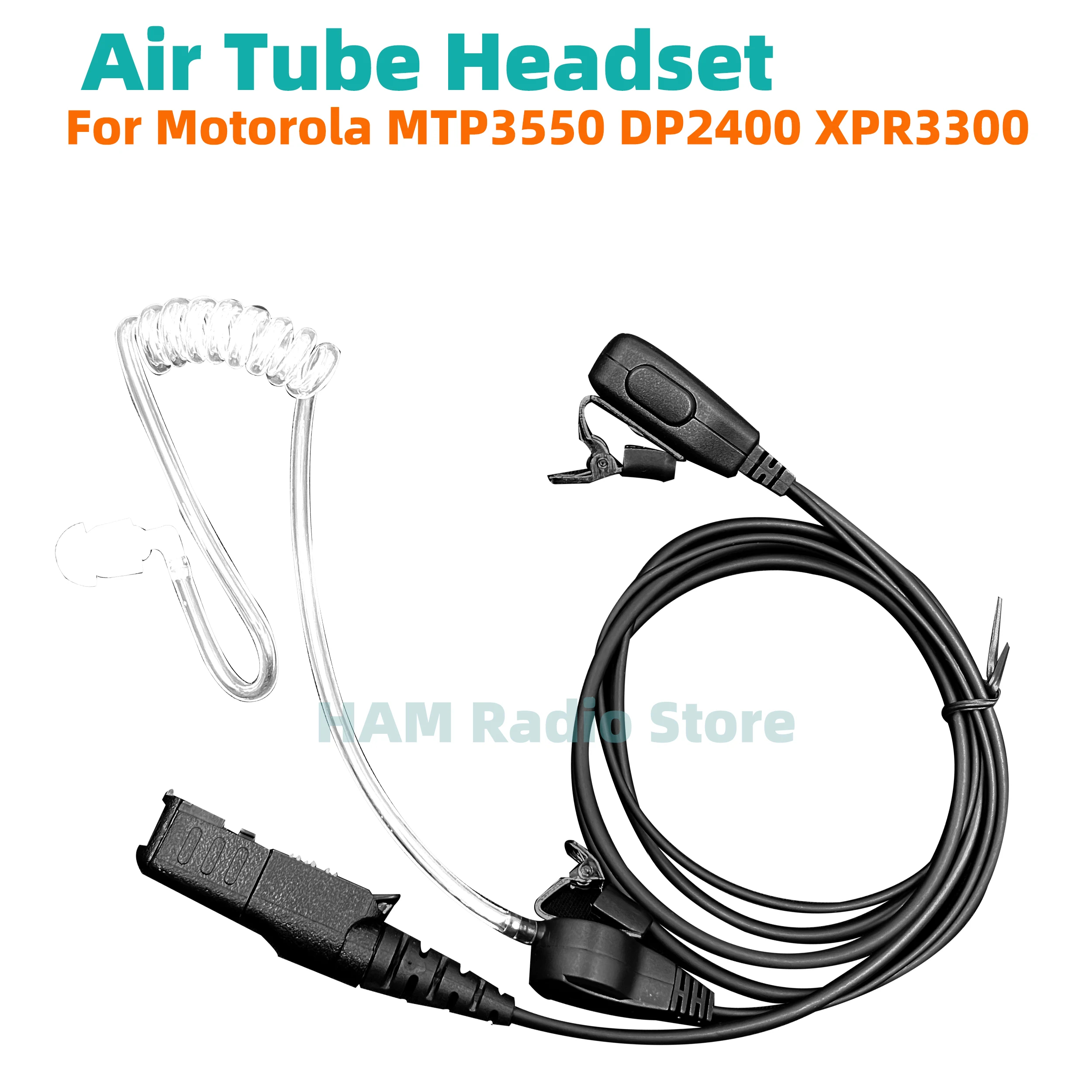 

Гарнитура с воздушной трубкой для Motorola DP2400 DP2600 XPR3300/3500e DP3441e MTP3100/3150 MTP3250 MTP3550, наушники-рации