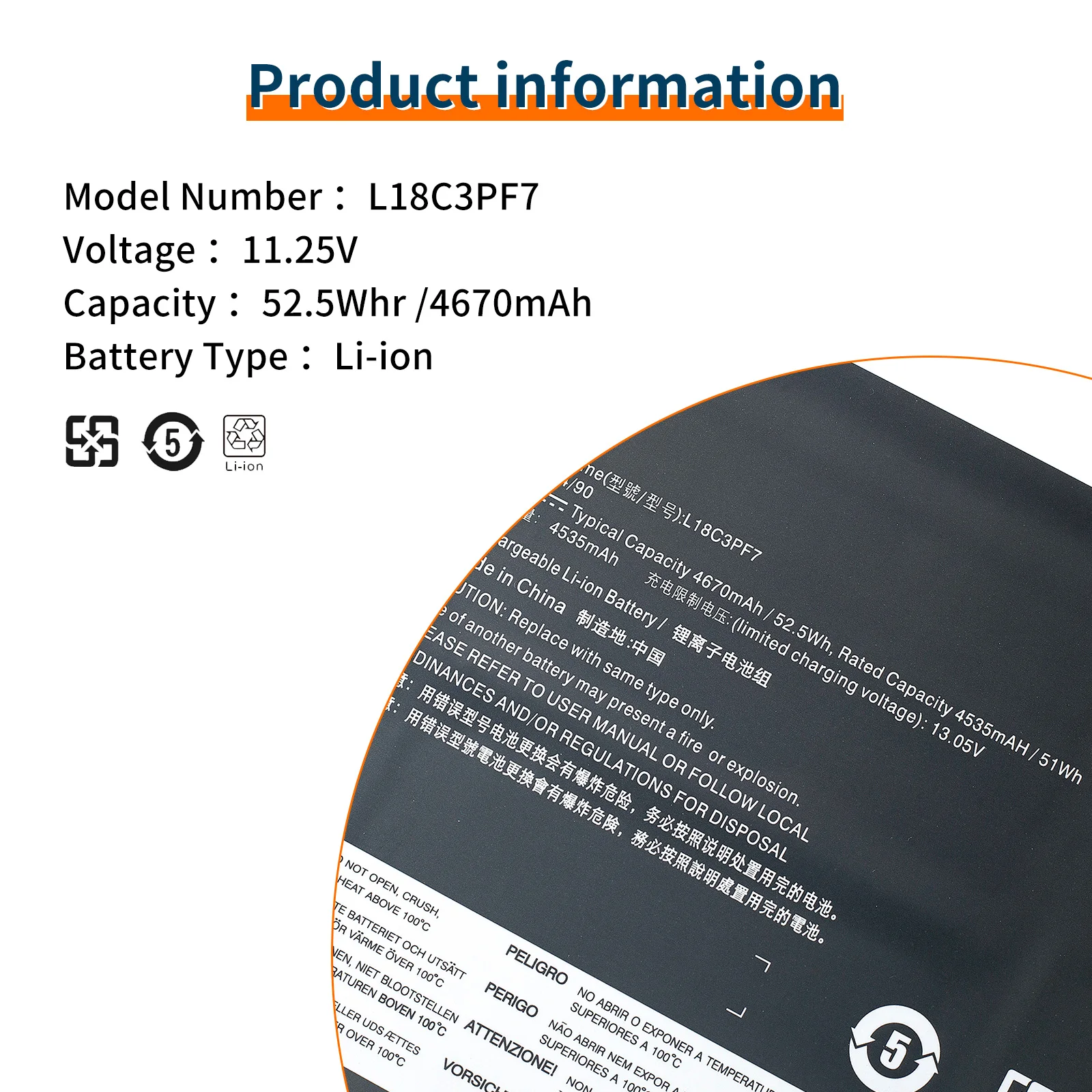 Imagem -05 - Bateria do Portátil para Lenovo Ideapad L18c3pf7 L18m3pf7 L18c3pf6 S34014iml S340-15iwl L18l3pf2 L18m3pf6 36wh