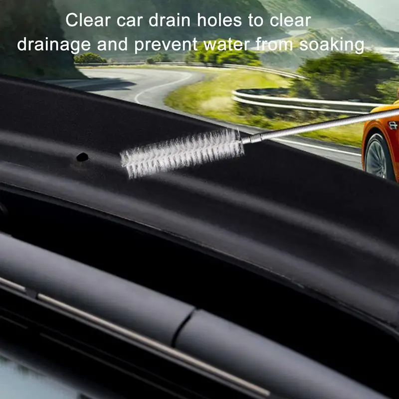 3/5/10m Car Drain Dredge Cleaning Scrub Brush Auto Sunroof Long Hoses Detailing Cleaning Tool Spiral Skylight Drain Pipe Brush