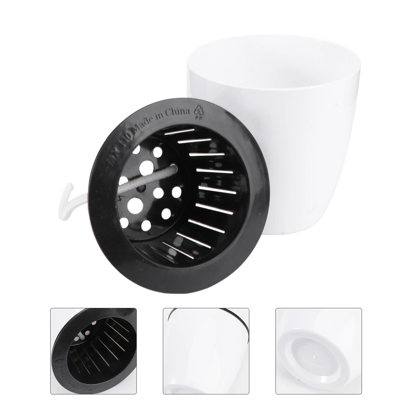 

Automatic Self-Watering Plant Pot Round Plastic Flower Pot 12Cm Lightweight Durable Indoor Decor Easy Carry Long