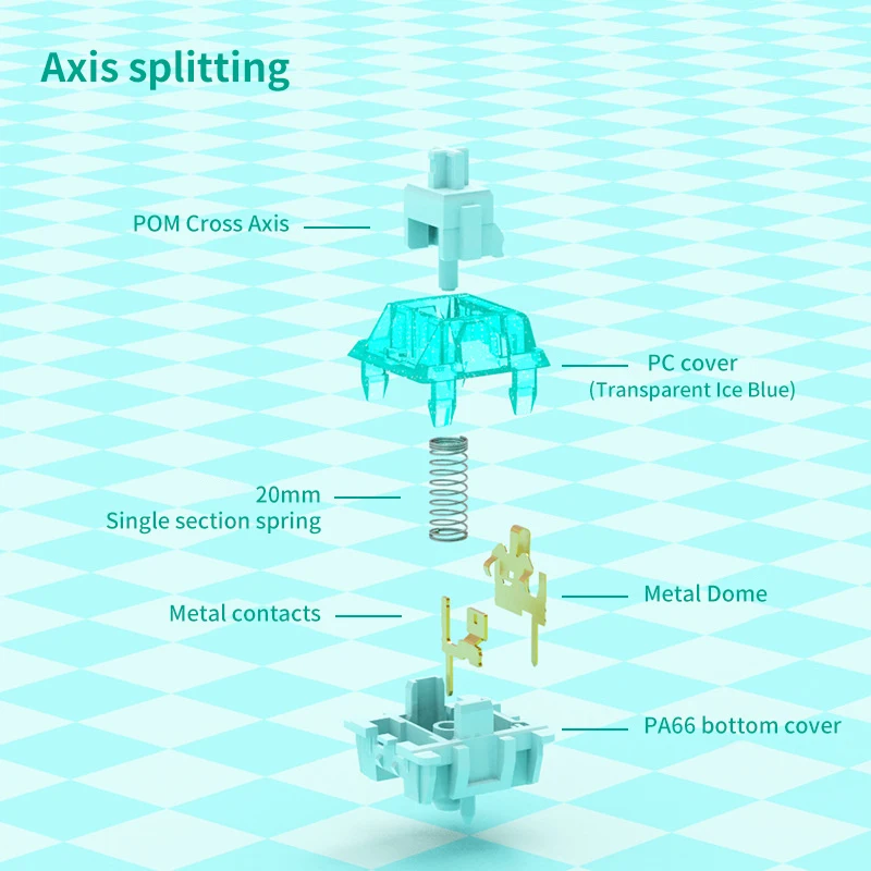 Interruttore da 10 pezzi per tastiera interruttori silenziosi Clicky tattili lineari a 3pin per tastiere meccaniche interruttore da gioco grigio bianco rosso blu