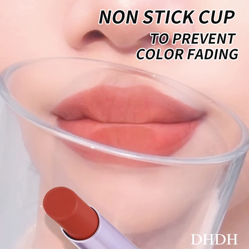 DHDH does not touch the cup mouth red, strong temperament gray powder white, natural color, lasting makeup does not fade