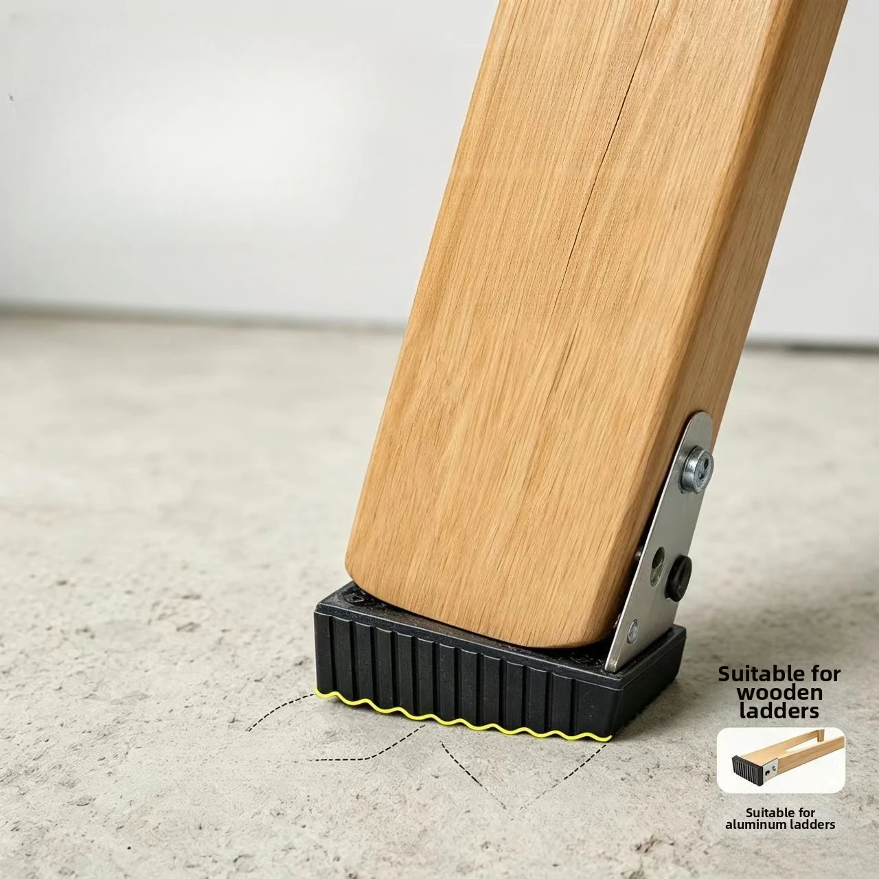 Step Ladder Rubber Foot Pads 4 Pack for Use on Ladders with For Wood or Aluminum Construction to Resist Sliding and Abrasion