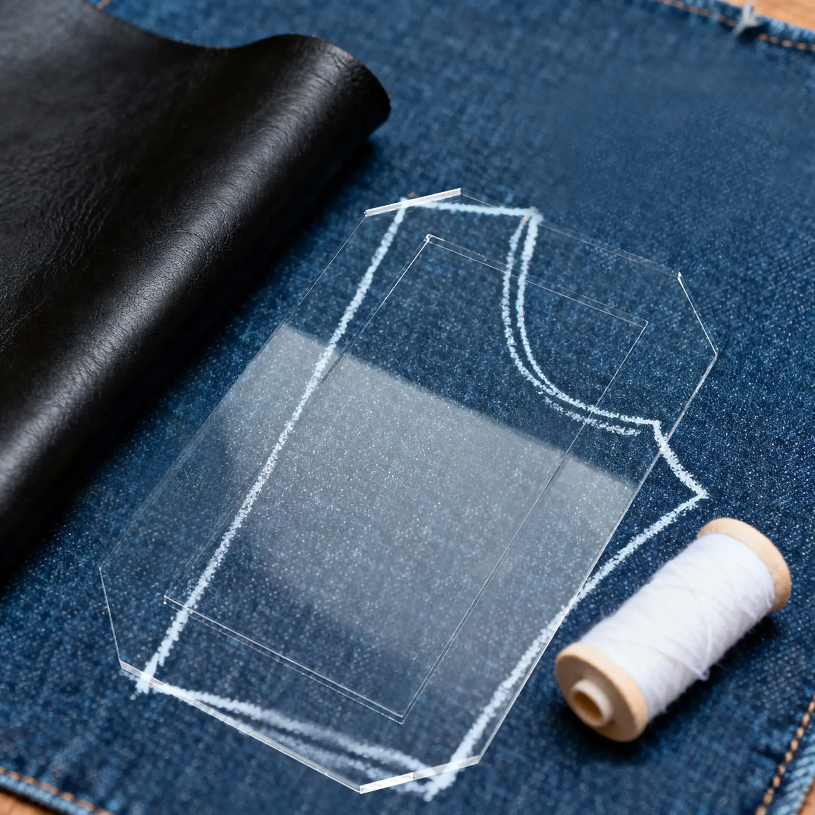 

4Pcs Square Sewing Templates Clear Acrylic Quilting Ruler 3x3 6x3 Patchwork Tool Precise Marking Ruler for Fabric Cutting Craft