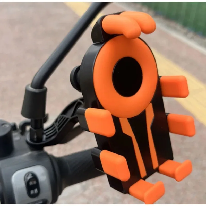 

360° Rotatable Bicycle Phone Holder For Bike Motorcycle Rearview Mirror Handlebar Fixed Anti-Shock Mobile Phone Navigation Stand