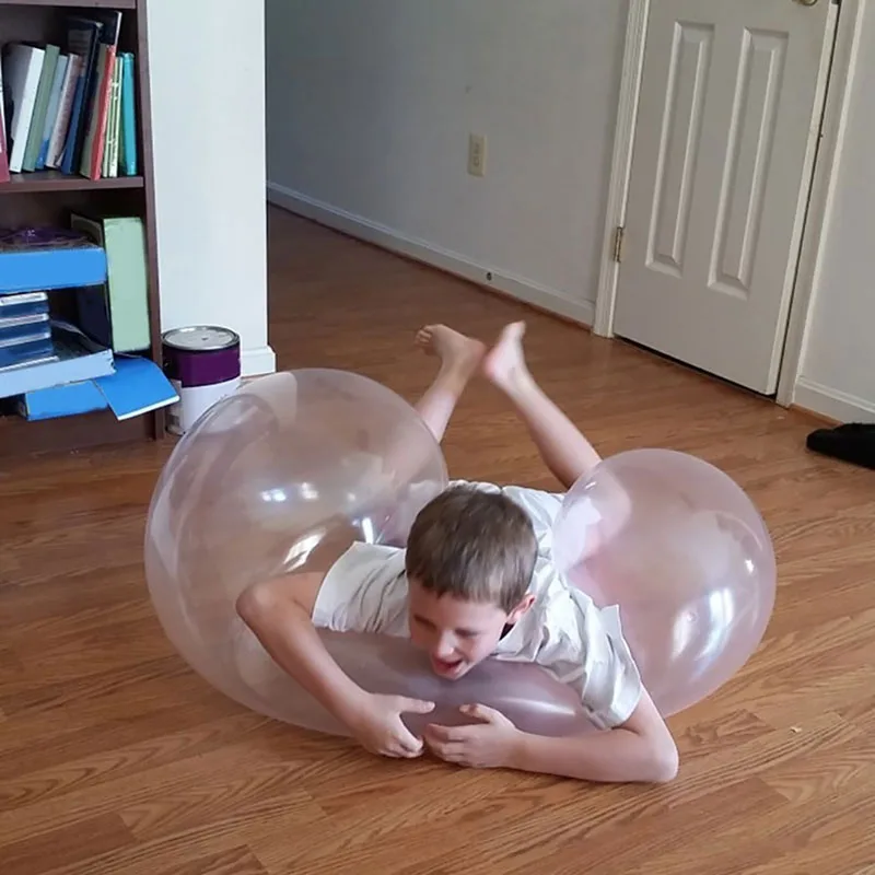 Bola de burbujas inflable grande de 120cm de grosor, globo lleno de agua, pelota de juguete al aire libre, Fiesta en la piscina de verano