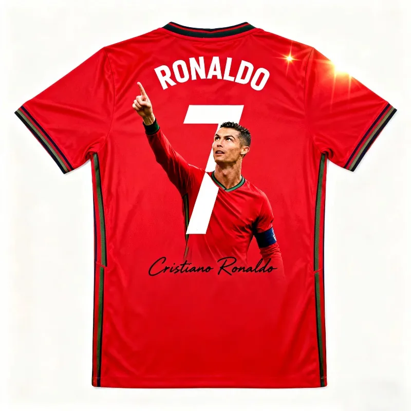 

Portugal Classic Ronaldo #7 3D Print Signed Football Jersey T-shirt Comfortable Breathable Summer Sports CR7 Kids/Adult Outfit
