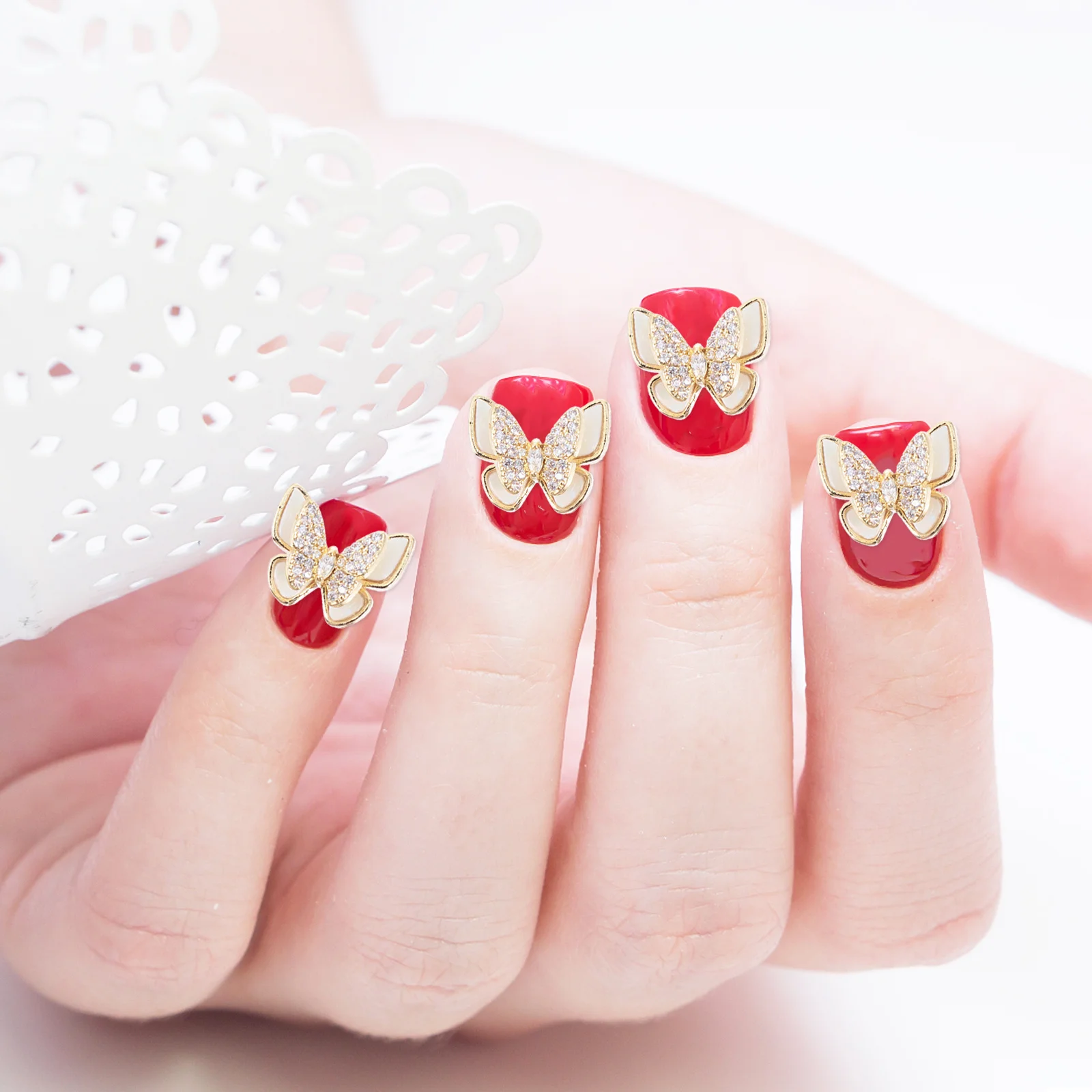 

5Pcs Nail Art Patch Unique Design Durable Manicure Charms for Party DIY Decorations Nails Halloween Christmas Graduation