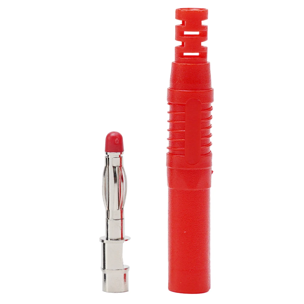 Pack of 2 Insulated 4mm Male Banana Connectors DIY Style for Electrical Test Equipment with Flame Retardant Features