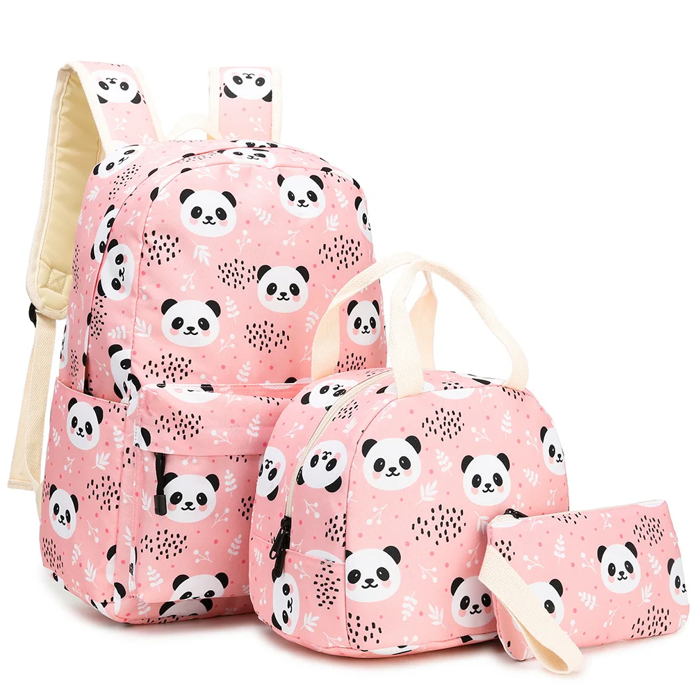 New three piece school bag Kids'meal bag pencil bag backpack