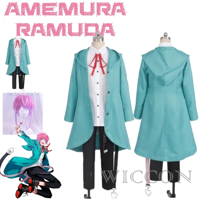 

Hypnosis Microphone One Character The Fashion Designer And MC Name Easy R With The Pink Hair Cosplay Costume Anime Full Of Suit