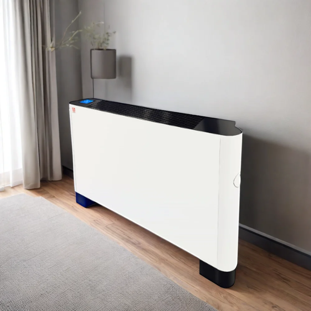 

Вертикальная тонкая гидроническая катушка вентилятора — охлаждаемая система водяного охлаждения и обогрева с Wi-Fi (ультратонкий дизайн 200 мм, 3-скоростное управление)