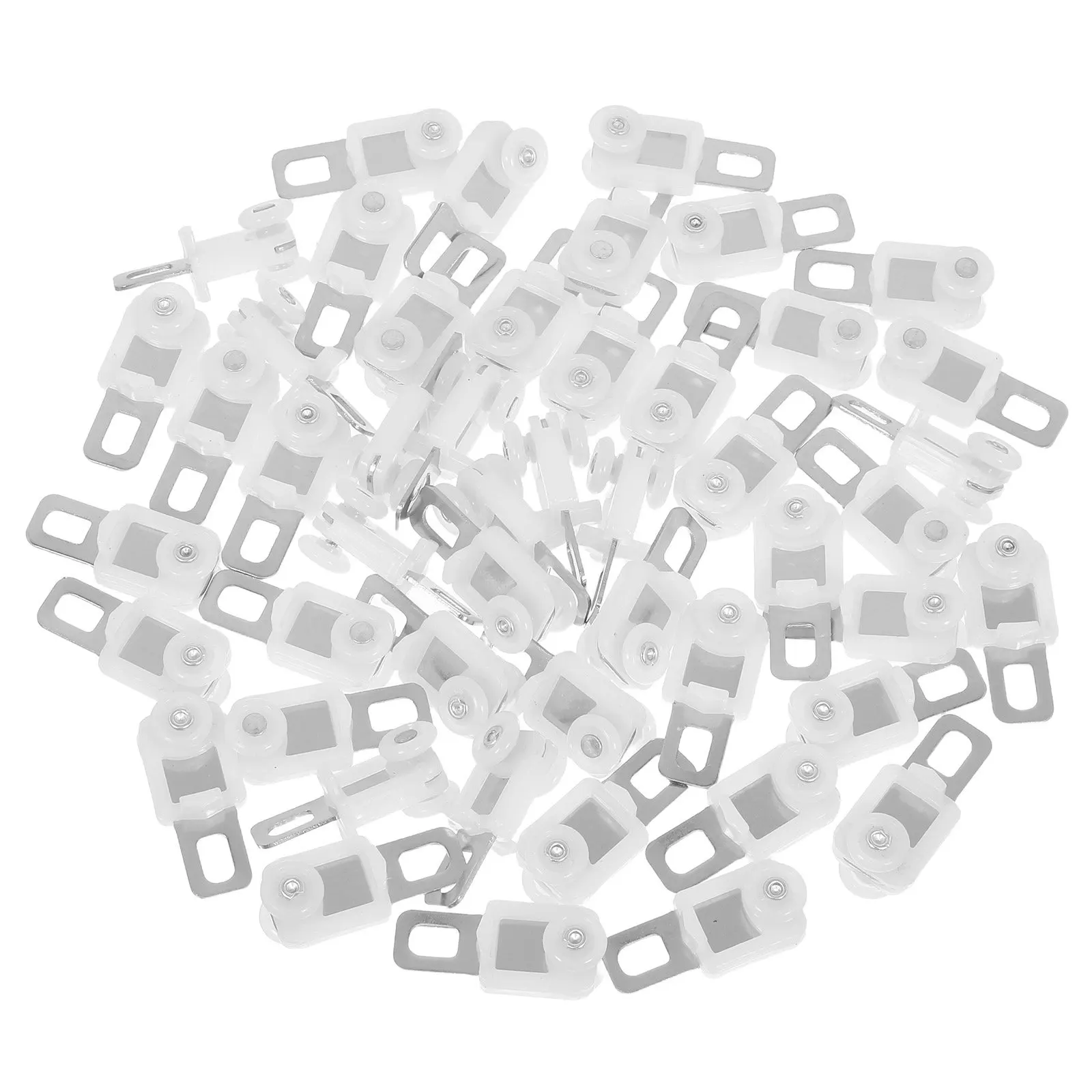 

40 шт. усиленных роликов-крючков для карнизов, бесшумные, плавно скользящие, аксессуары для потолочных и настенных карнизов, для гостиной