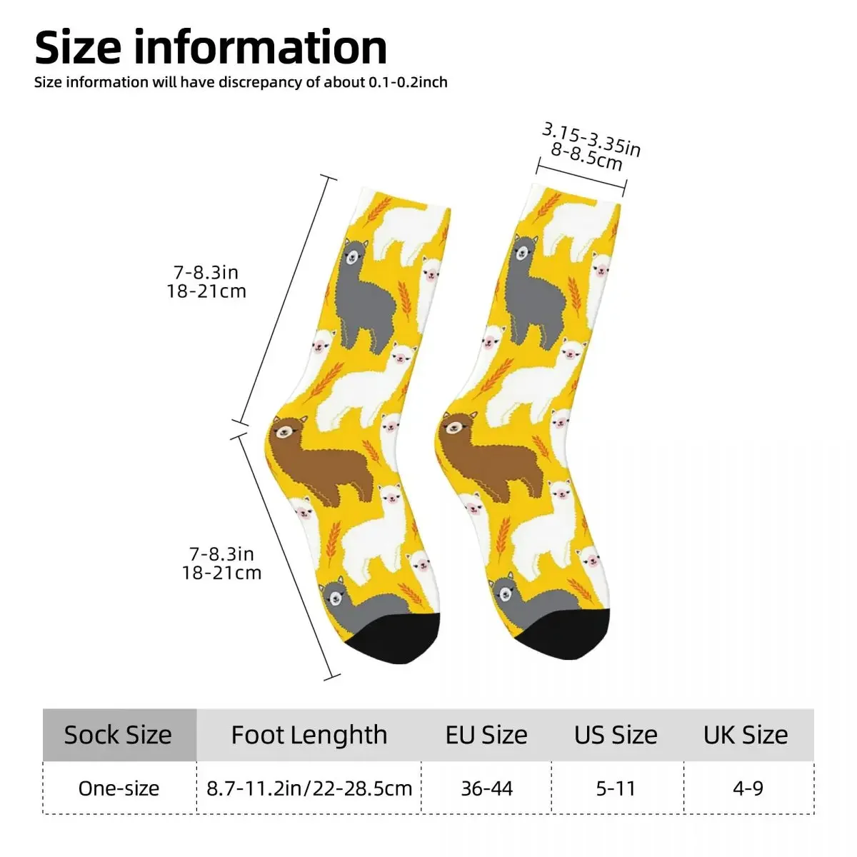 The Alpacas I Socks Harajuku Super Soft Stockings All Season Long Socks Accessories for Unisex Gifts