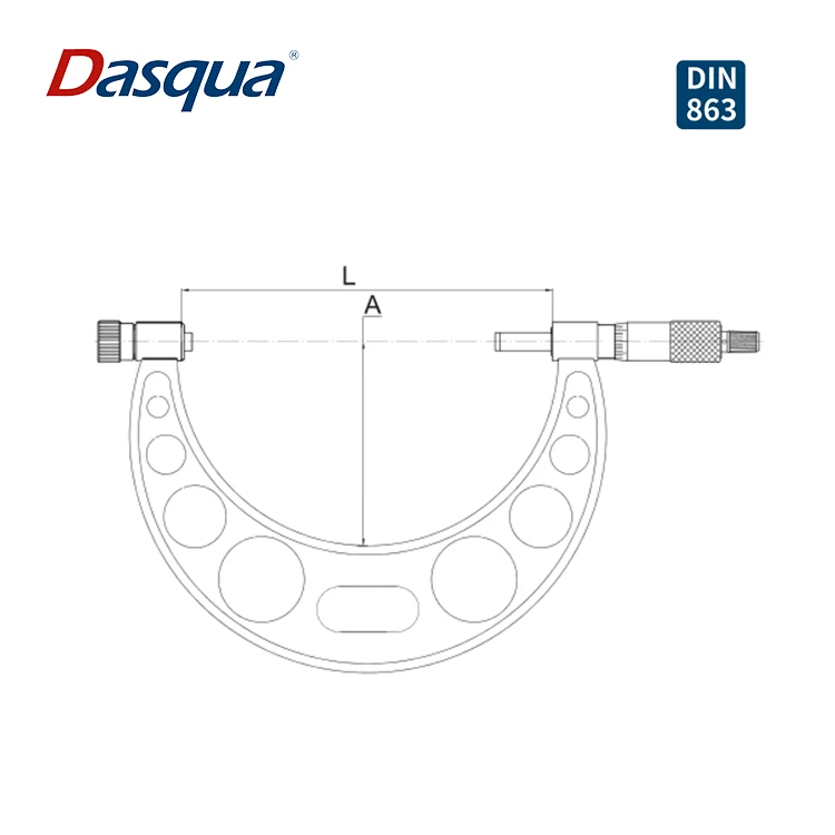 Dasqua 0-50mm 0-100mm 0-150mm 100-200mm 200-300mm Large Size Interchangeable Anvils Analog External Outside Micrometer