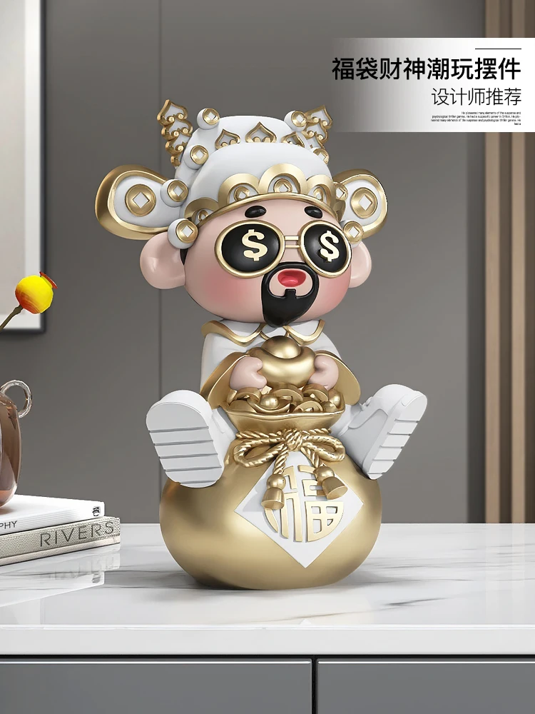 China-Chic God Of Wealth Cashier Zhaocai Office Good Item Station Decoration Opening Gift