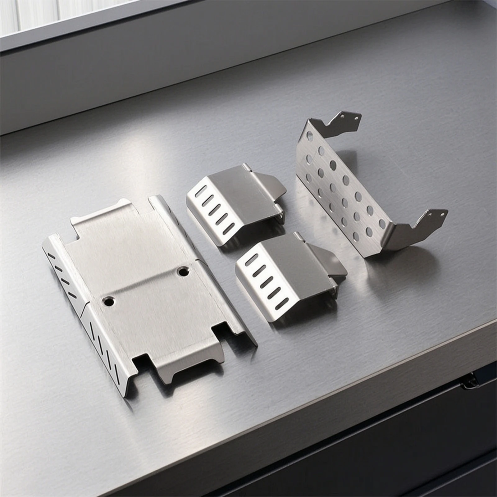 5 Pieces Underbody Shield Plates Long-Lasting Chassis Shield Skid Plate Chassis Skid Plates Defensive Lightweight for Builders
