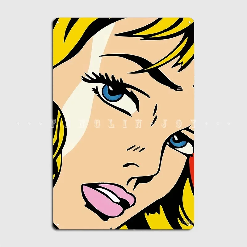 A Vectorised Roy Lichtenstein Metal Sign Pub Club Bar Plaques Vintage Tin Sign Poster