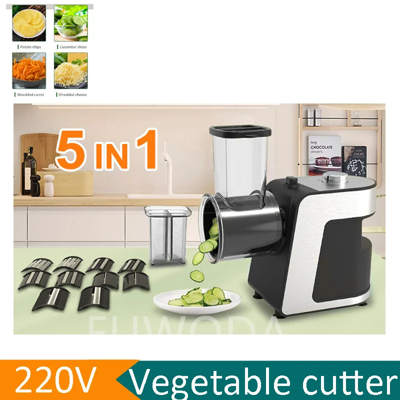 Multifunctional Electric Vegetable Cutter Automatic Efficient Vegetable Slicer for Home Kitchen Artifact Vegetable Chopper 500W