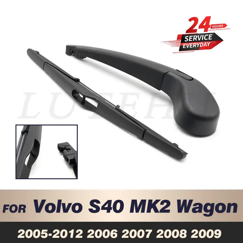 

Wiper 12" Rear Wiper Blade & Arm Set Kit For Volvo S40 MK2 Wagon 2005-2012 2006 2007 2008 2009 Windshield Windscreen Rear Window