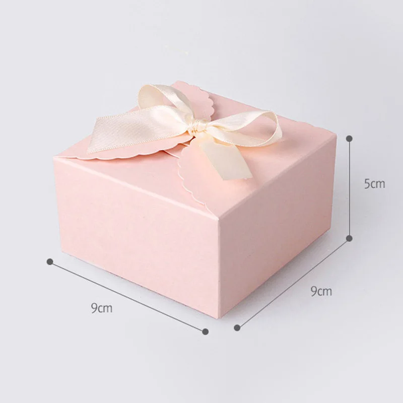 10/20Pcs Welle Solide Kraft Papier Candy Box Hochzeit Gunsten Geschenk Box DIY Klapp Verpackung Tasche Baby Dusche geburtstag Party Dekoration – Detail 2