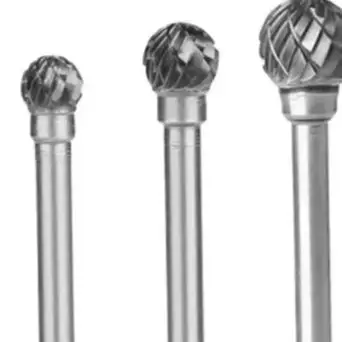 6-16mm Round Double Cut Ball Shape Rotary File Carbide Routing Burr Bit Carving Carbide Burr Milling Cutter Drill For Met