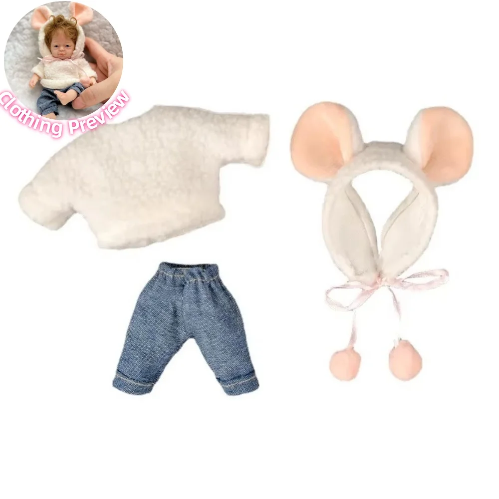 9 stijlen pluche pop kleding accessoires outfits voor 6 inch siliconen reborn pop schattige handwasbare overall voor pasgeboren poppen