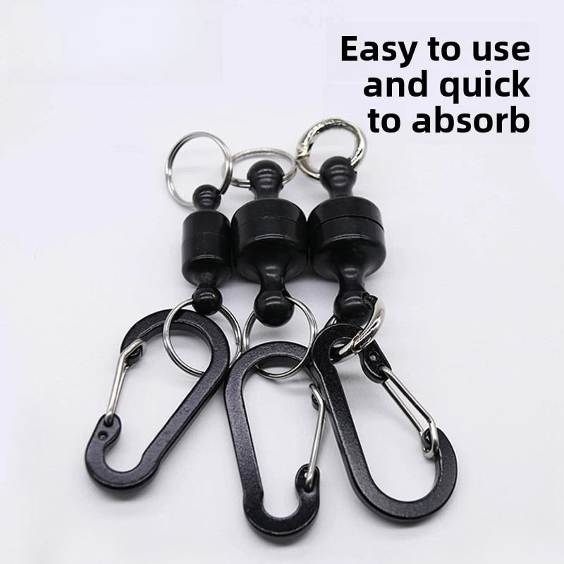 Black Magnetic Buckle Clip for Fishing Gloves Canopy Tent Magnet Holder Mountaineering Outdoor Gear Accessories - view 2
