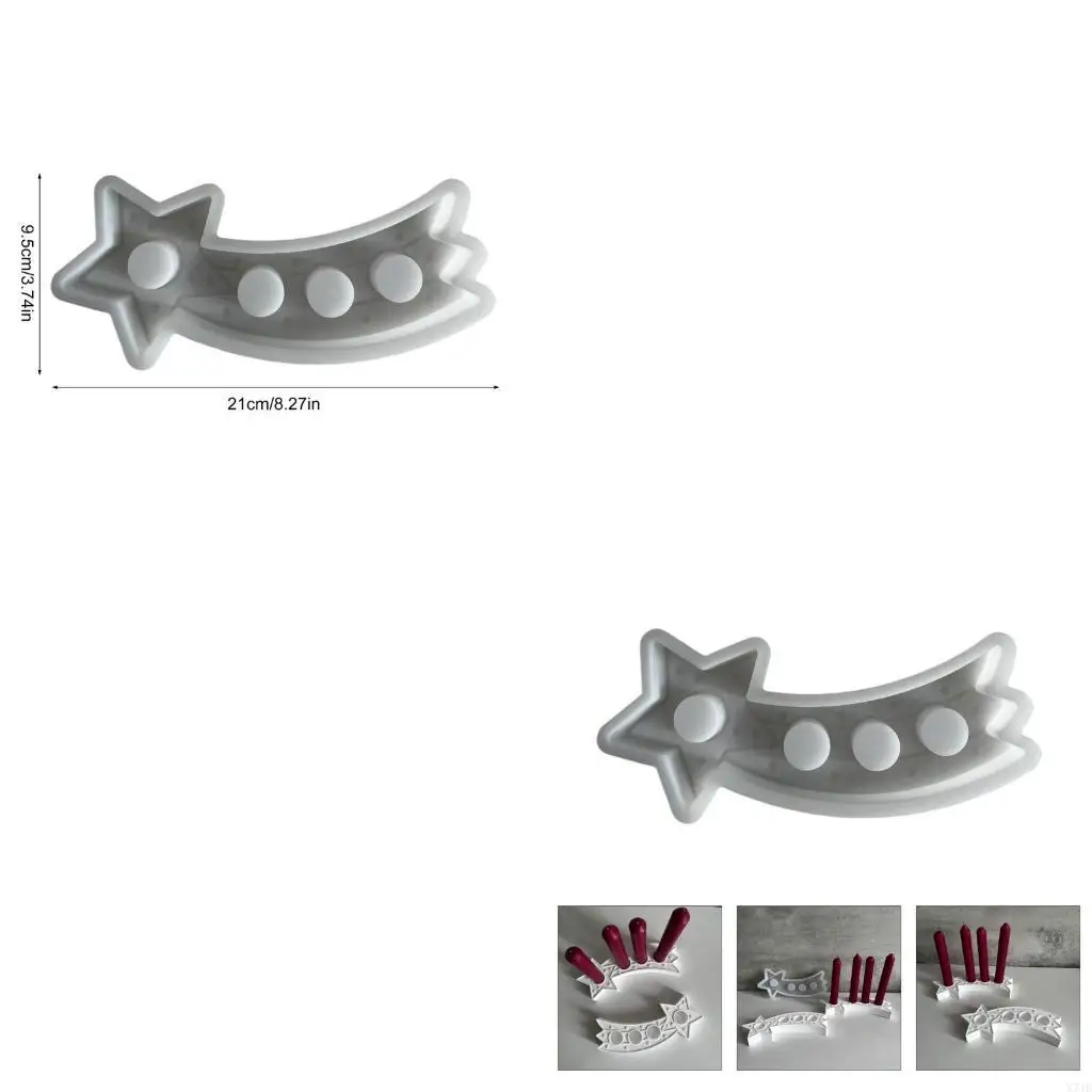 

Multifuntional Silicone Tealight Rack Mold Star Hand-making Holder Molds Stand Mold Silicone Texture