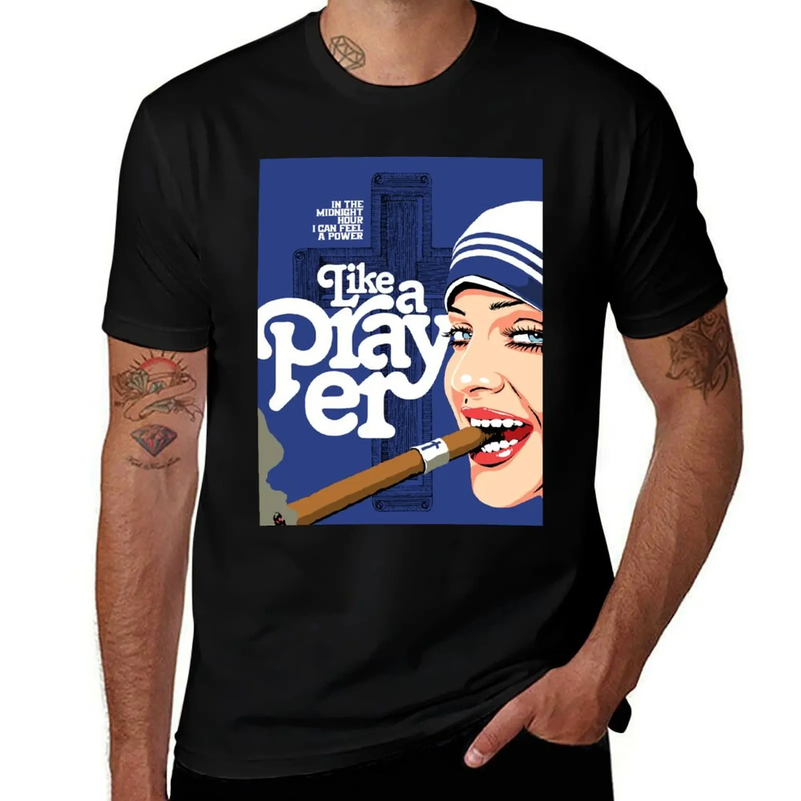 The Prayer T-Shirt Big Size Short Sleeve Tee for Men T-Shirt