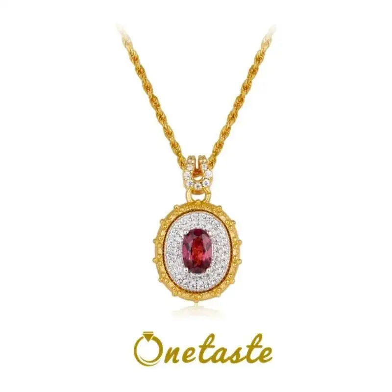 

Ожерелье-подвеска из стерлингового серебра 925 пробы с гранатом и цирконием для женщин, классическое европейское придворное стильное роскошное колье-колье, подарок