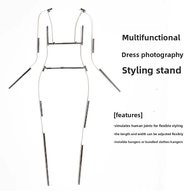 

Invisible Telescopic Hanger Multifunctional Dress Shooting Modeling Rack Clothing Photography Props Human Joints Portable Hanger