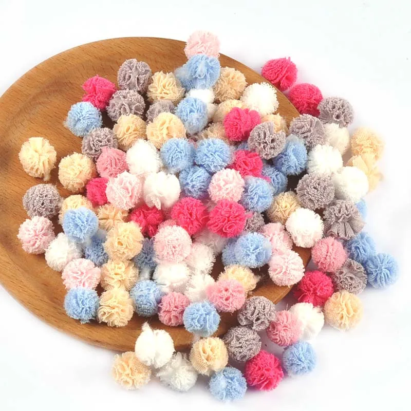 50pcs 15mm Multicolor Soft Pompoms Balls For Handmade Crafts Fluffy Kids Pom Pom For DIY Toys Home Wedding Party Garment Decor