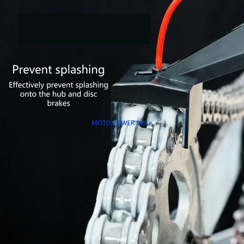 G7ND 2 مجموعات سلسلة مزيتة قضيب سلسلة نظافة مرفق دراجة نارية صيانة أداة نظيفة دراجة نارية سلسلة التشحيم قضيب #5