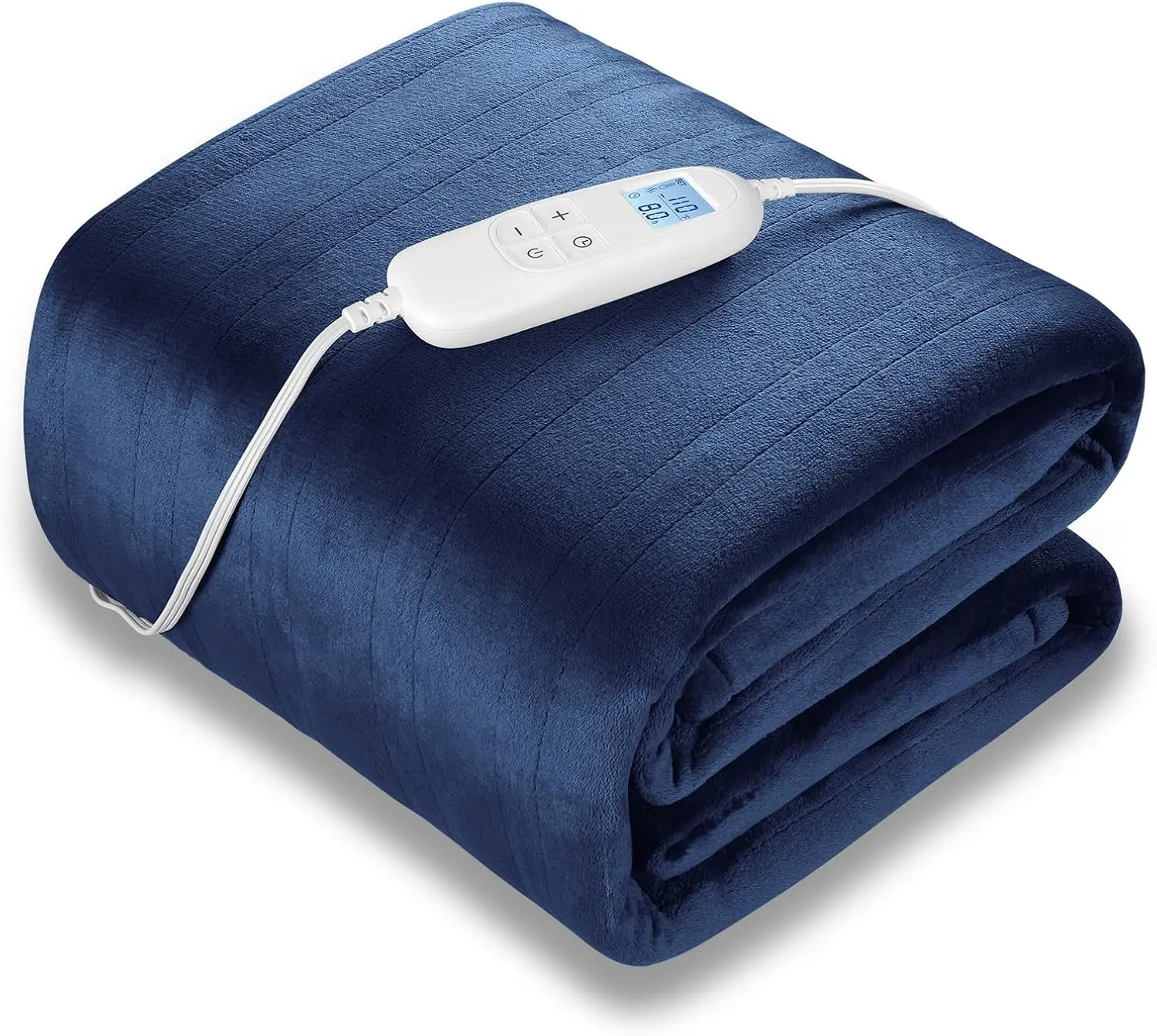 

Queen Size Electric Heated Blanket with 6 Heat Levels, Auto Timer, and Ultra-Soft Flannel for Home Use