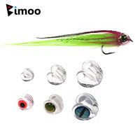 Bimoo 10PCS Fly Tying Fish Mask Head  With 3D Fish Eyes For Streamer Flies Bass Pike Trout Fishing Bait Jig Lure Making Material