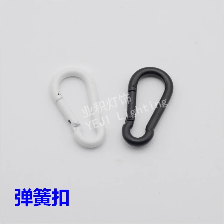 Black and White spring catch Chains hanging chain lock Carabiner Activities Crystal chandeliers Lighting Accessories DIY