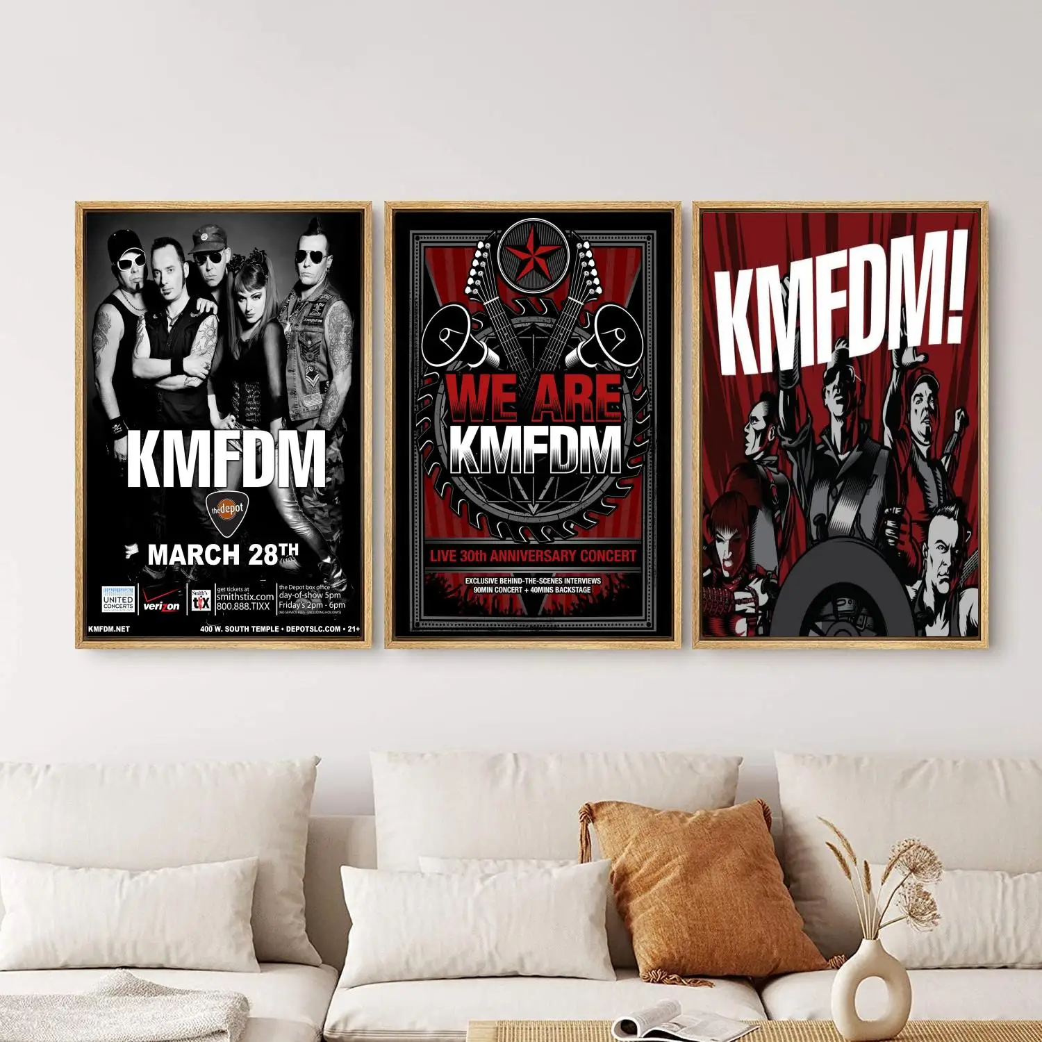 KMFDM Poster Painting 24x36 Wall Art Canvas Posters Personalized Gift Modern Family bedroom Decoration Art Poster