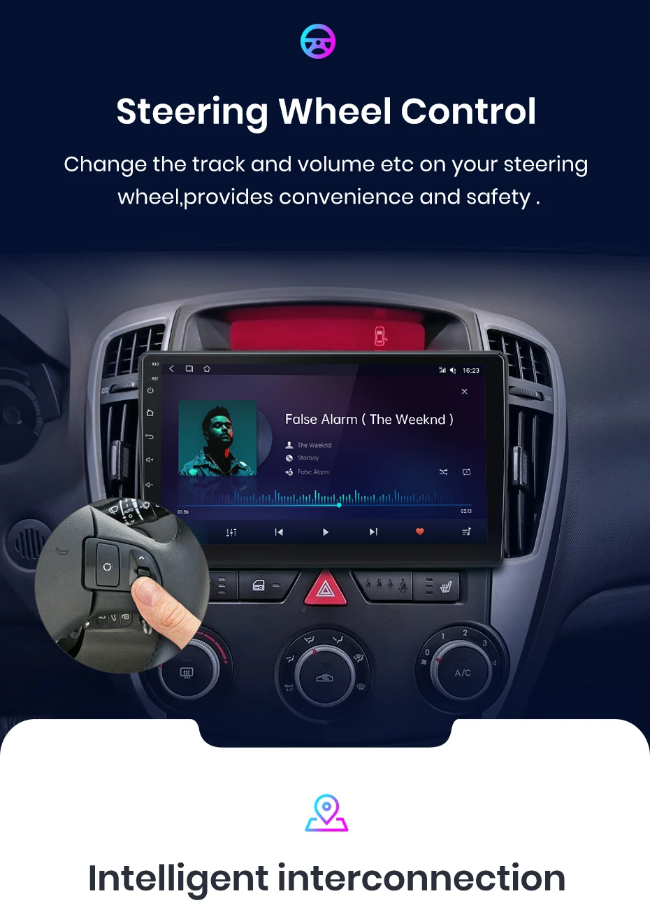 Junsun Wireless Carplay Android Auto Autoradio für Kia Ceed 2007-2009 GPS Multimedia 2 Din – Detail 13