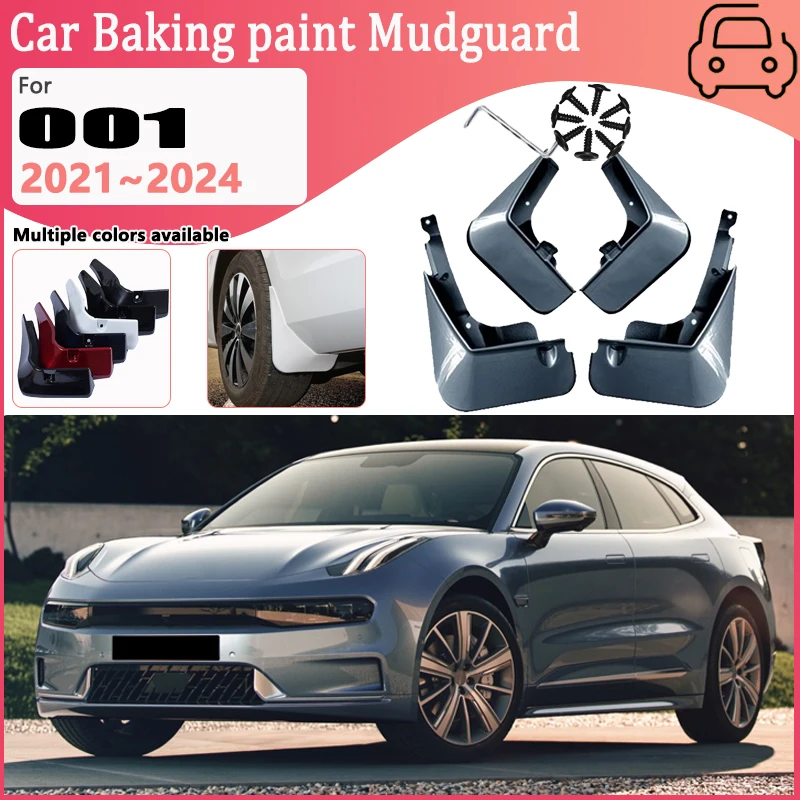 

Car Baking Paint Fender For Zeekr 001 2021 2022 2023 2024 Front Rear MudFlaps Mudguards Mud Guards Splash Flaps Auto Accessories