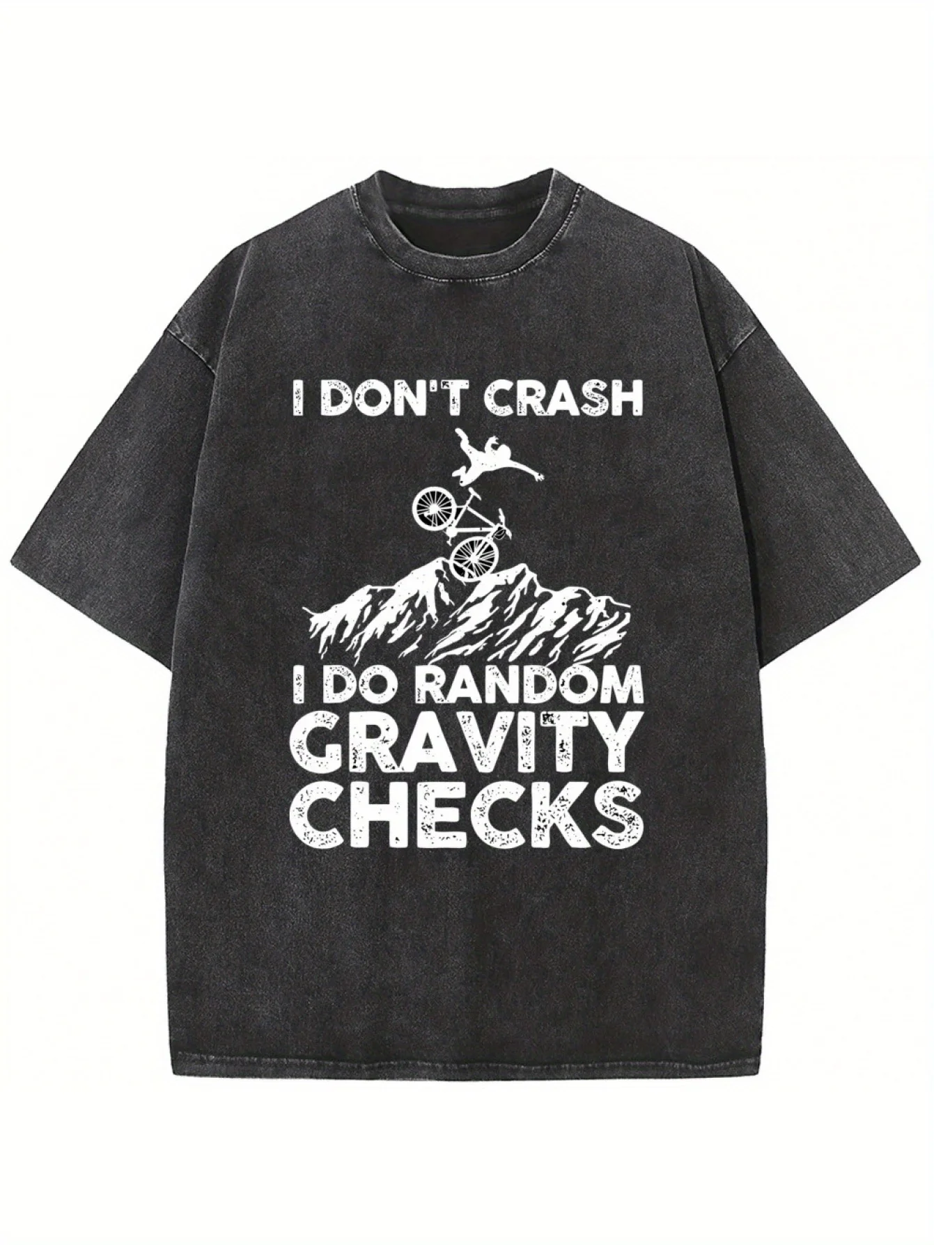 

1 шт. забавная футболка с рисунком для горного велосипеда — «Я не аварий, я делаю случайную клетку», винтажный свободный дизайн