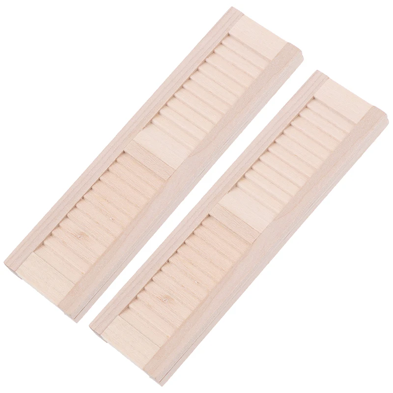 2 pz/set 1:12 persiane in legno per casa delle bambole in miniatura accessori per mobili per finestre fai da te per la decorazione della casa delle bambole i bambini fanno finta di giocare con i giocattoli