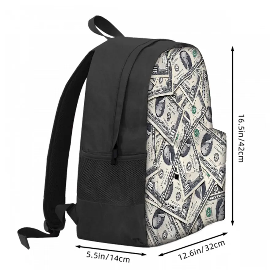 Banknote Pattern Front Bag Backpacks for Boy and Girls Best Gifts 3D Cartoon School Bag for Children